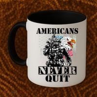 Americans Never Quit Veteran Coffee Mug thumb 2