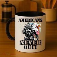 Americans Never Quit Veteran Coffee Mug thumb 4