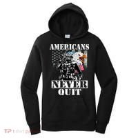 Americans Never Quit Veteran Women's Hoodie thumb 0