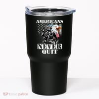 Americans Never Quit Veteran Tumbler thumb 0