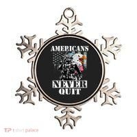 Americans Never Quit Veteran Ornament thumb 0