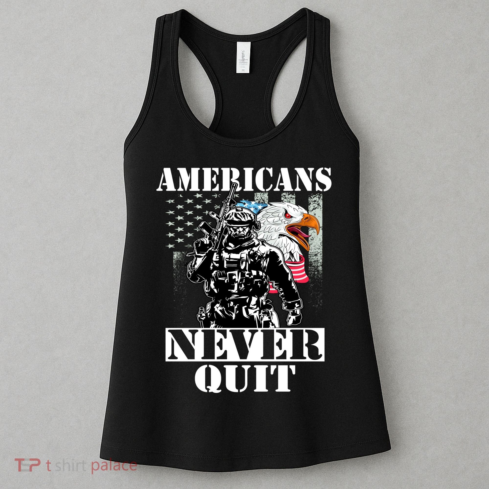 Americans Never Quit Veteran Women's Tank Top