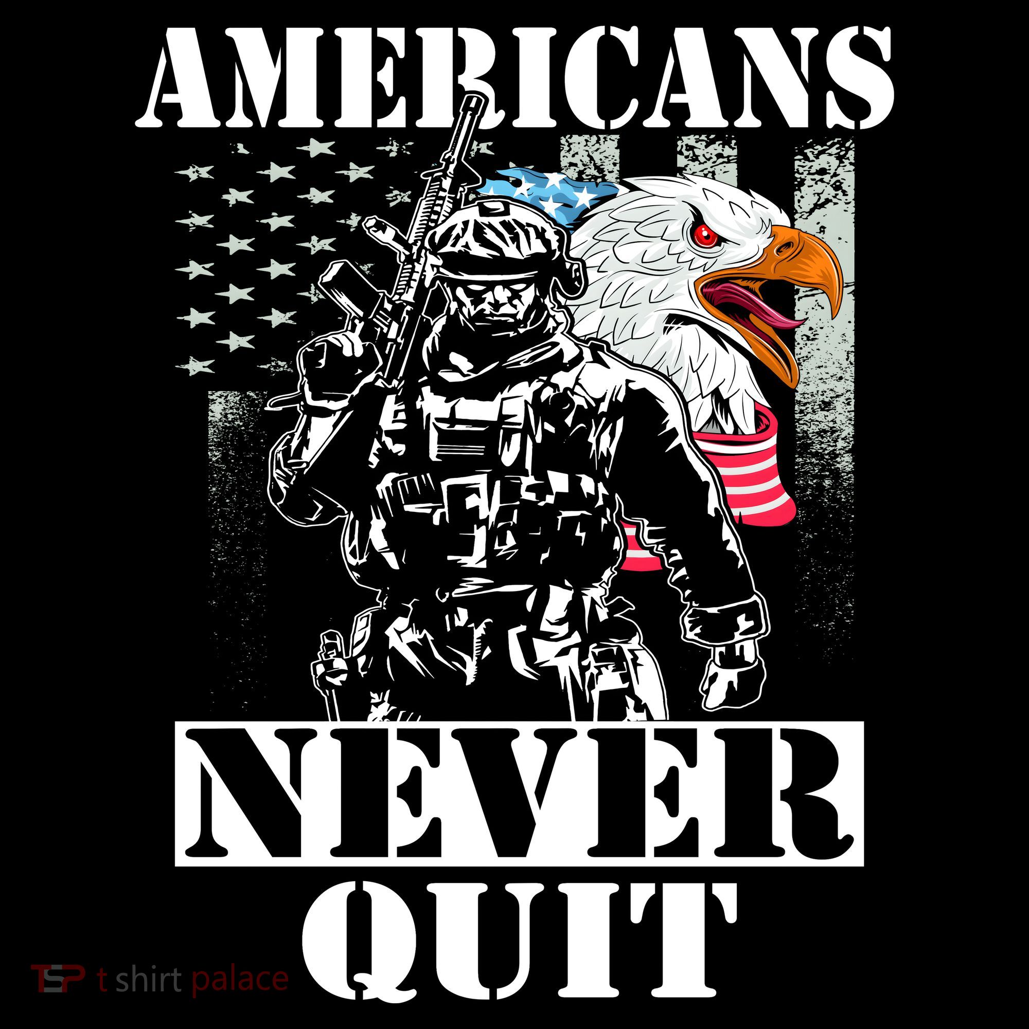 Americans Never Quit Veteran Women's Tank Top