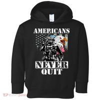 Americans Never Quit Veteran Toddler Hoodie thumb 0