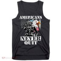 Americans Never Quit Veteran Tank Top thumb 0