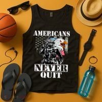 Americans Never Quit Veteran Tank Top thumb 4