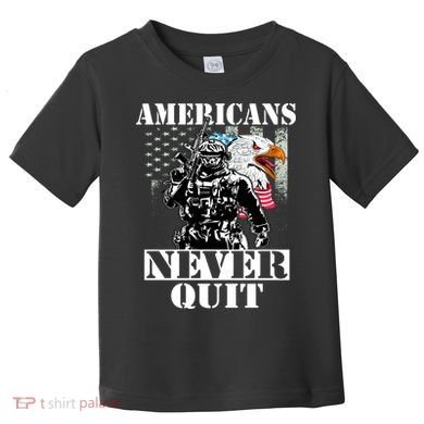 Americans Never Quit Veteran Toddler T-Shirt