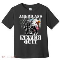 Americans Never Quit Veteran Toddler T-Shirt thumb 0