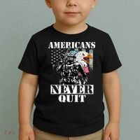 Americans Never Quit Veteran Toddler T-Shirt thumb 2