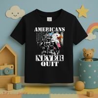 Americans Never Quit Veteran Toddler T-Shirt thumb 3