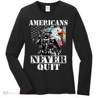 Americans Never Quit Veteran Women's Long Sleeve Shirt thumb 0