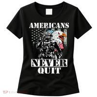 Americans Never Quit Veteran Women's T-Shirt thumb 0