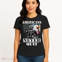 Americans Never Quit Veteran Women's T-Shirt thumb 4