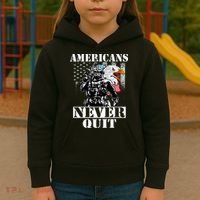 Americans Never Quit Veteran Kids Hoodie thumb 3