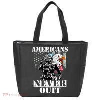 Americans Never Quit Veteran Tote Bag thumb 0