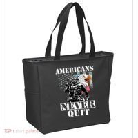 Americans Never Quit Veteran Tote Bag thumb 2