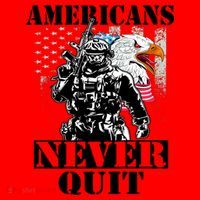 Americans Never Quit Veteran Santa Hat thumb 1