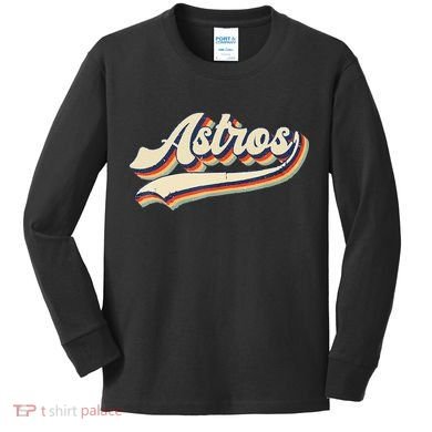 Astros Name Retro Vintage Gift Kids Long Sleeve Shirt
