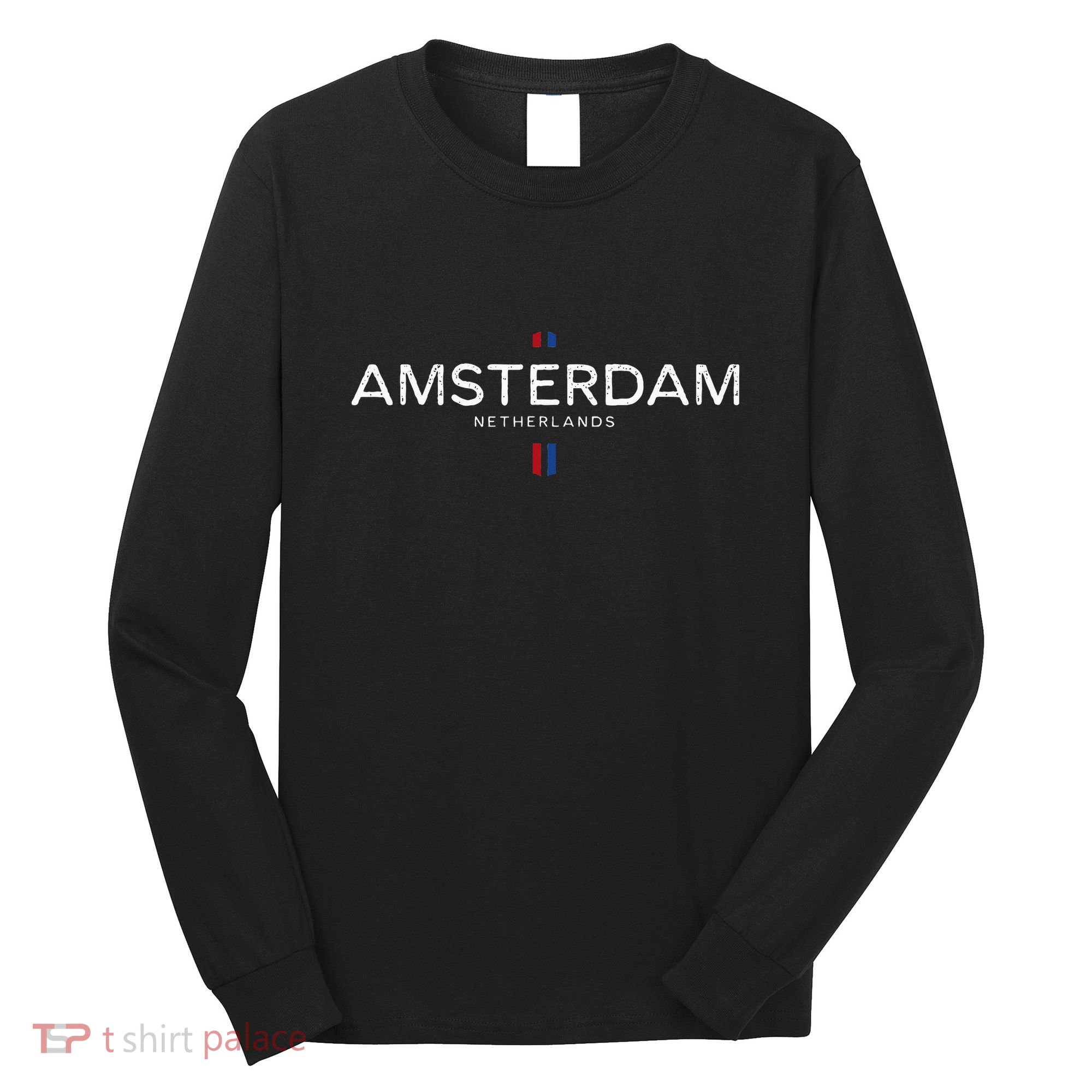 Amsterdam Netherlands Retro Vintage Long Sleeve Shirt