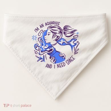 Aquarius Need Space Female USA-Made Doggie Bandana