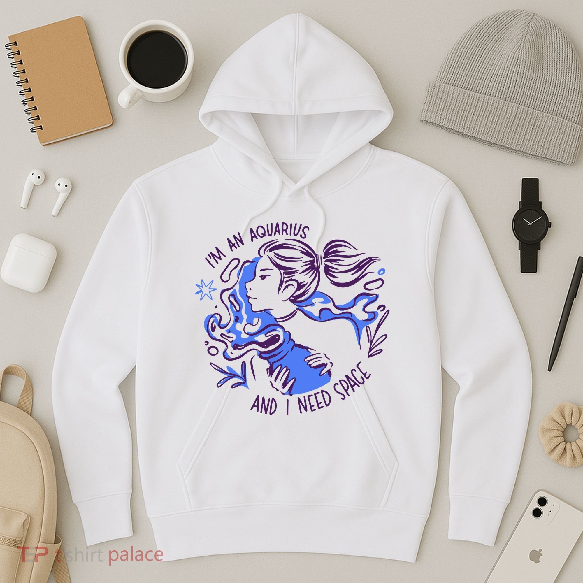 Aquarius Need Space Female Hoodie
