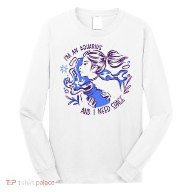 Aquarius Need Space Female Long Sleeve Shirt