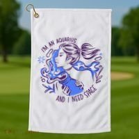 Aquarius Need Space Female Golf Towel thumb 1