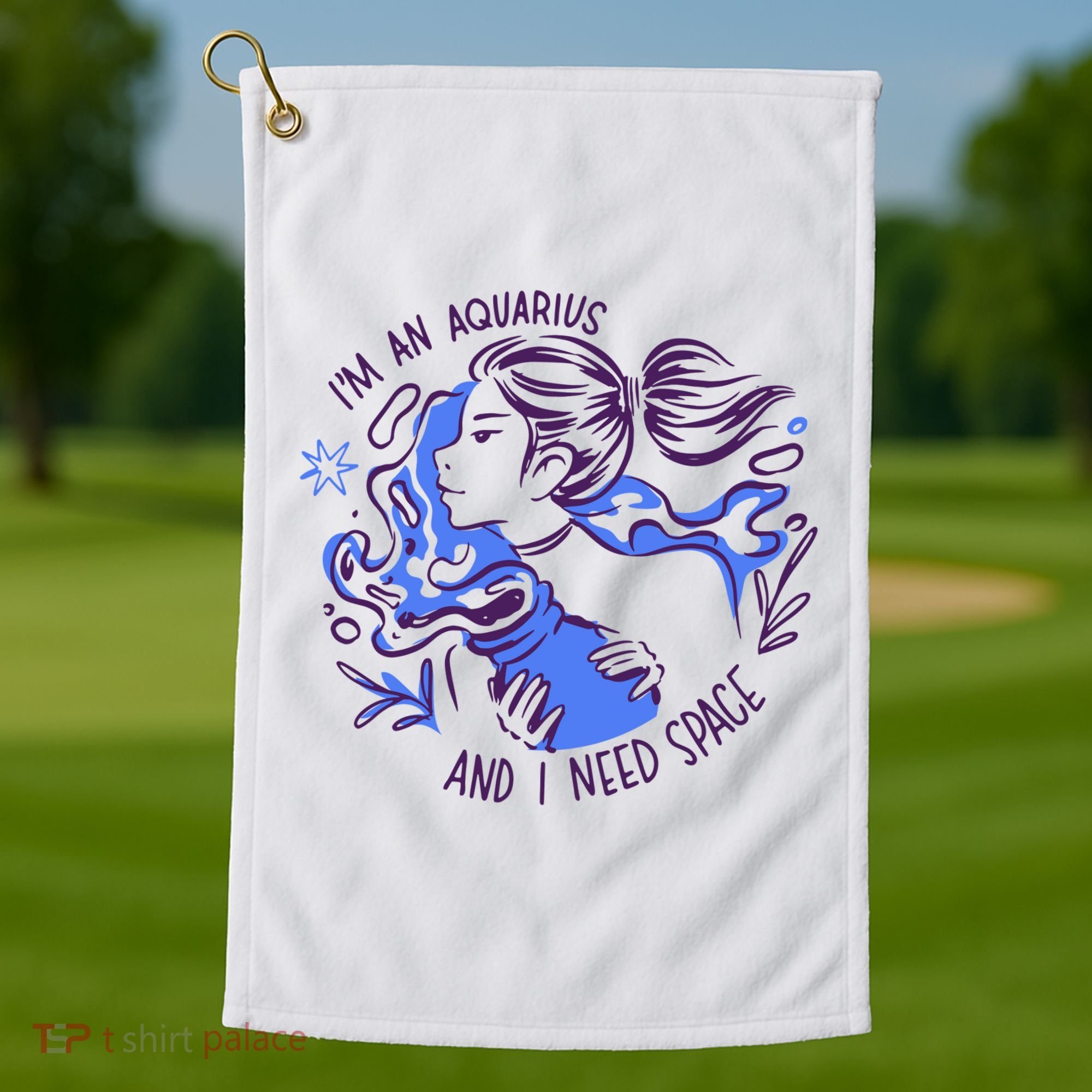Aquarius Need Space Female Golf Towel