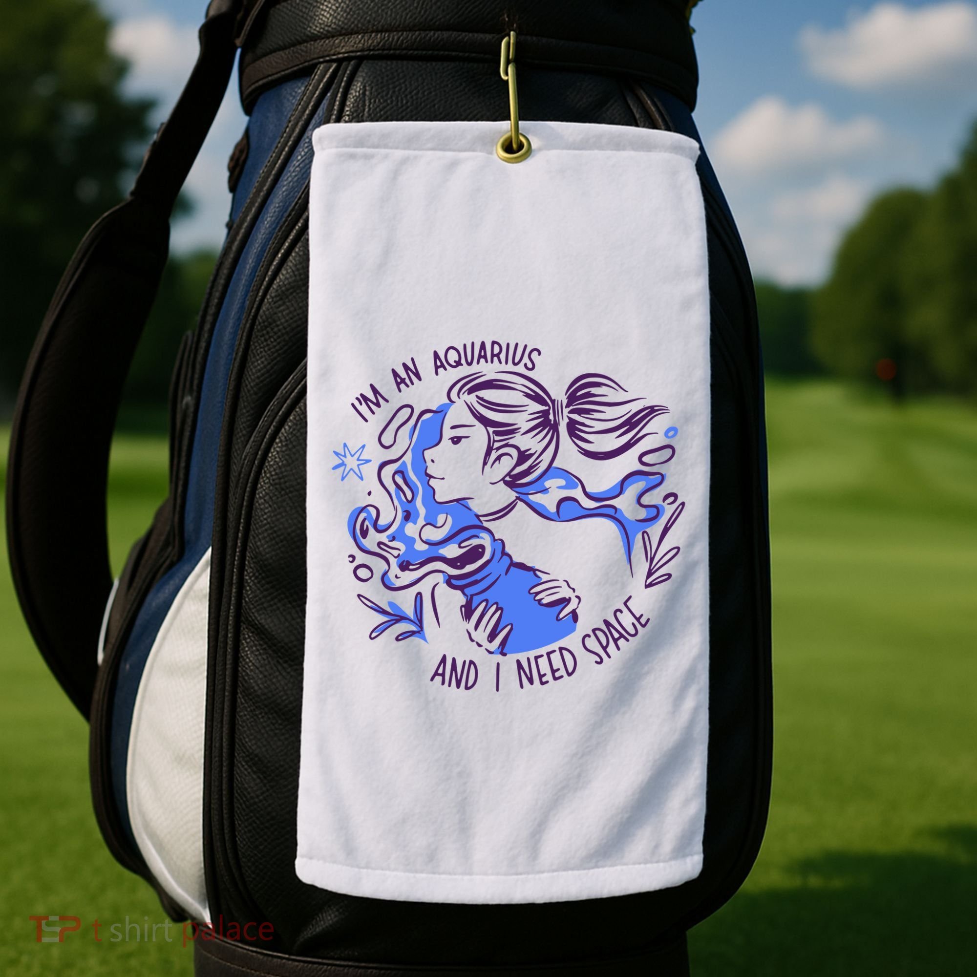 Aquarius Need Space Female Golf Towel