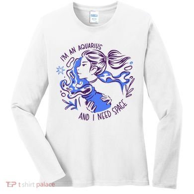 Aquarius Need Space Female Women's Long Sleeve Shirt