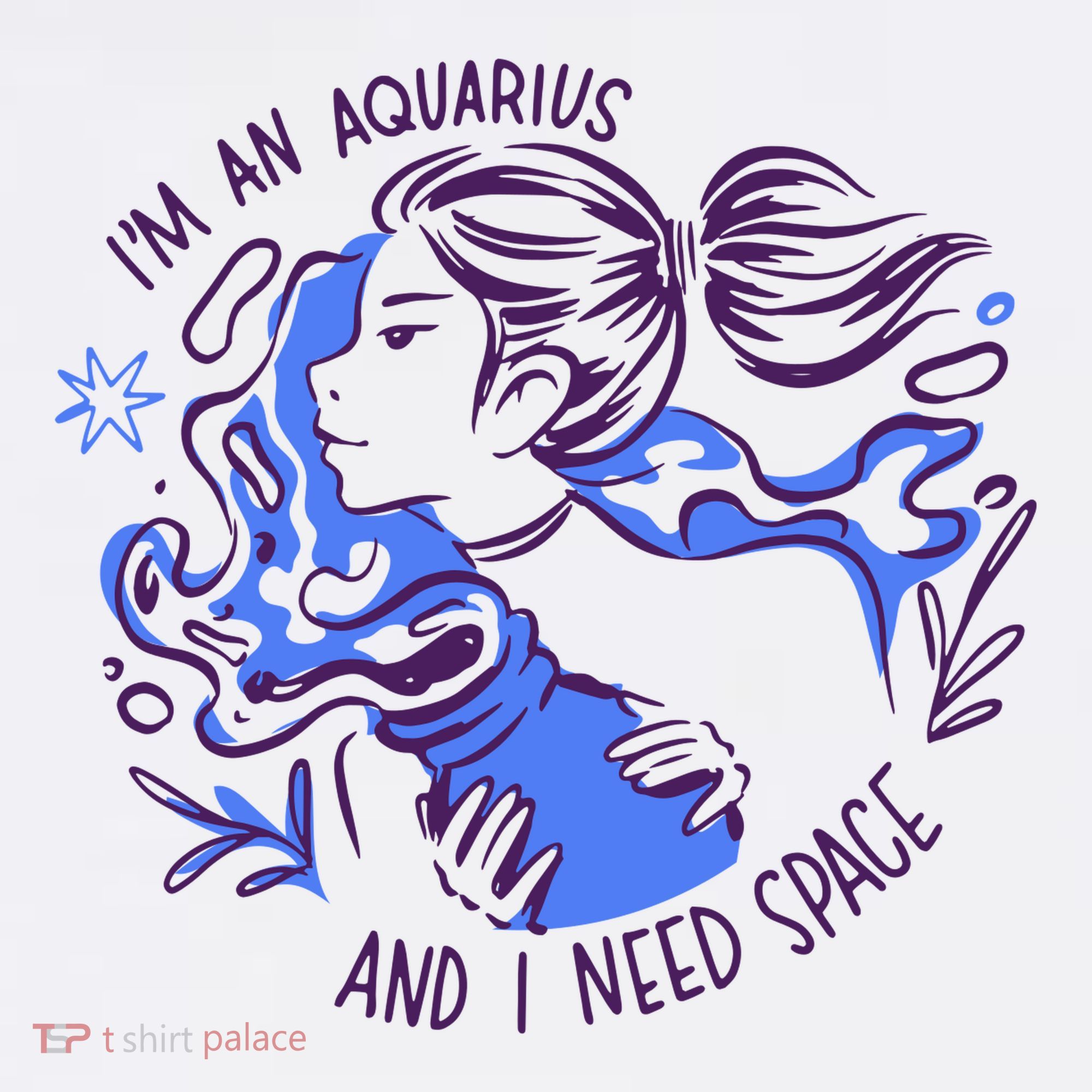 Aquarius Need Space Female Women's Long Sleeve Shirt
