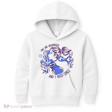 Aquarius Need Space Female Kids Hoodie