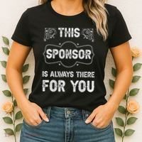 Aa Na Sponsor Sobriety Coin Sober Logo Alcoholics Anonymous Women's T-Shirt thumb 2