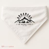 Arkansas Natural State America Usa Souvenir USA-Made Doggie Bandana thumb 0