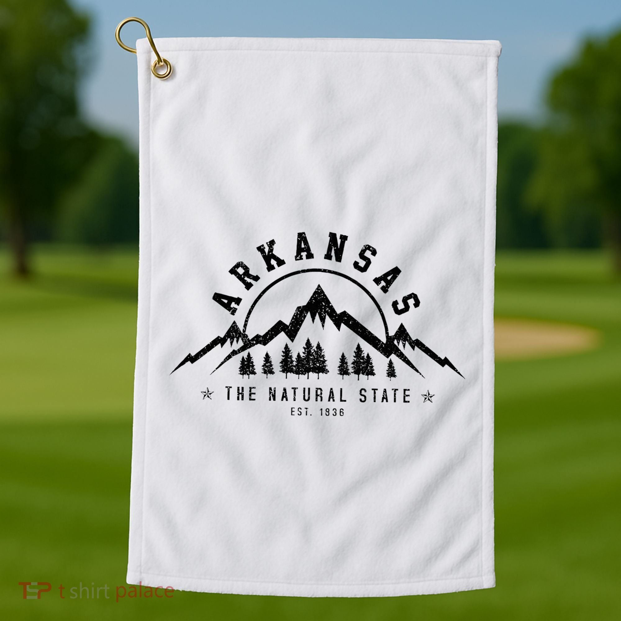 Arkansas Natural State America Usa Souvenir Golf Towel