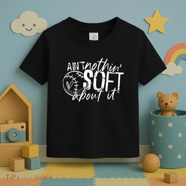 Aint Nothin Soft About It Softball Toddler T-Shirt
