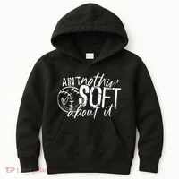 Aint Nothin Soft About It Softball Kids Hoodie thumb 0