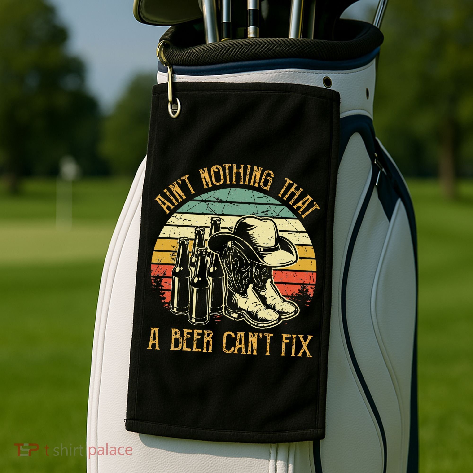 Aint Nothing That A Beer Cant Fix Country Music Golf Towel