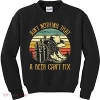 Aint Nothing That A Beer Cant Fix Country Music Kids Sweatshirt thumb 0
