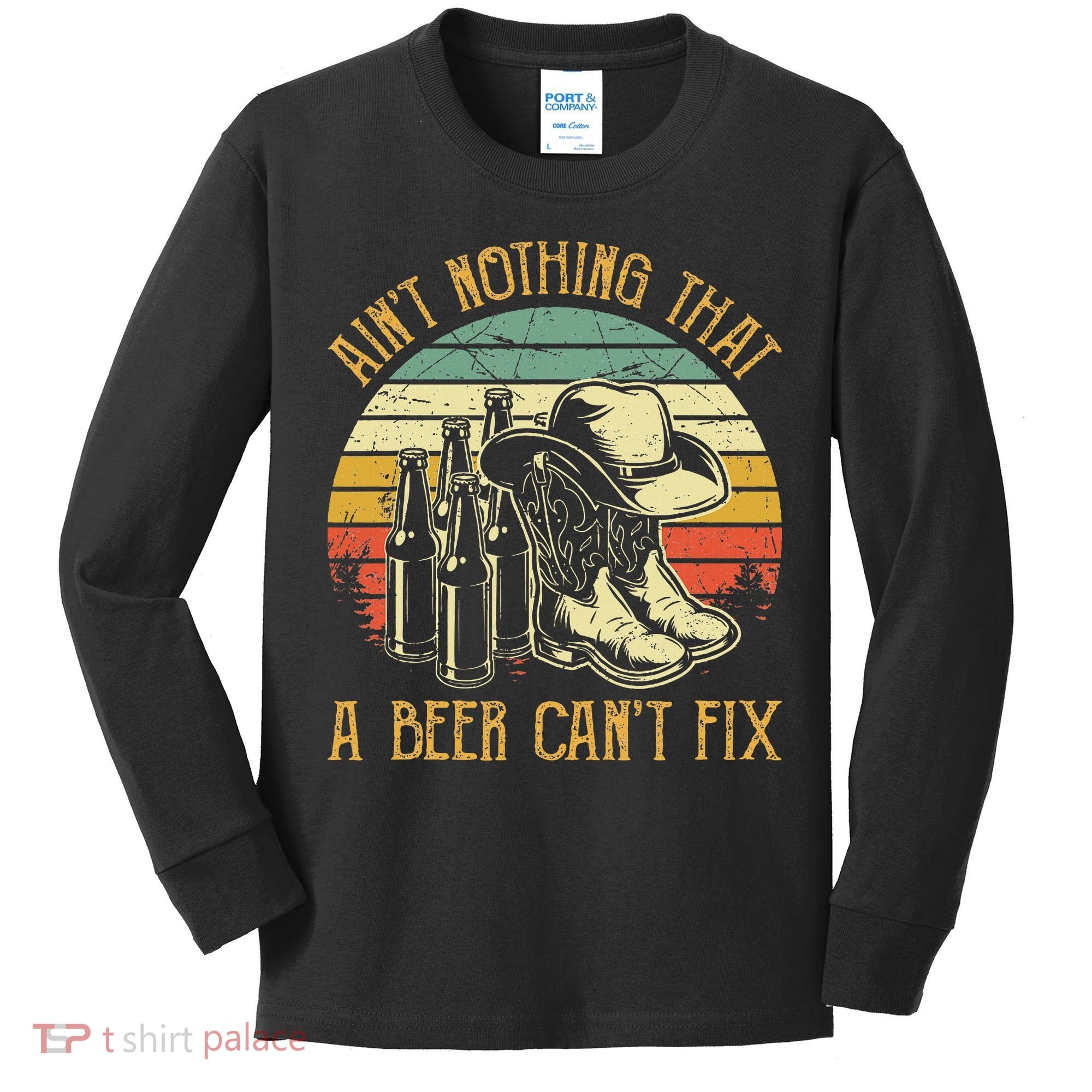 Aint Nothing That A Beer Cant Fix Country Music Kids Long Sleeve Shirt