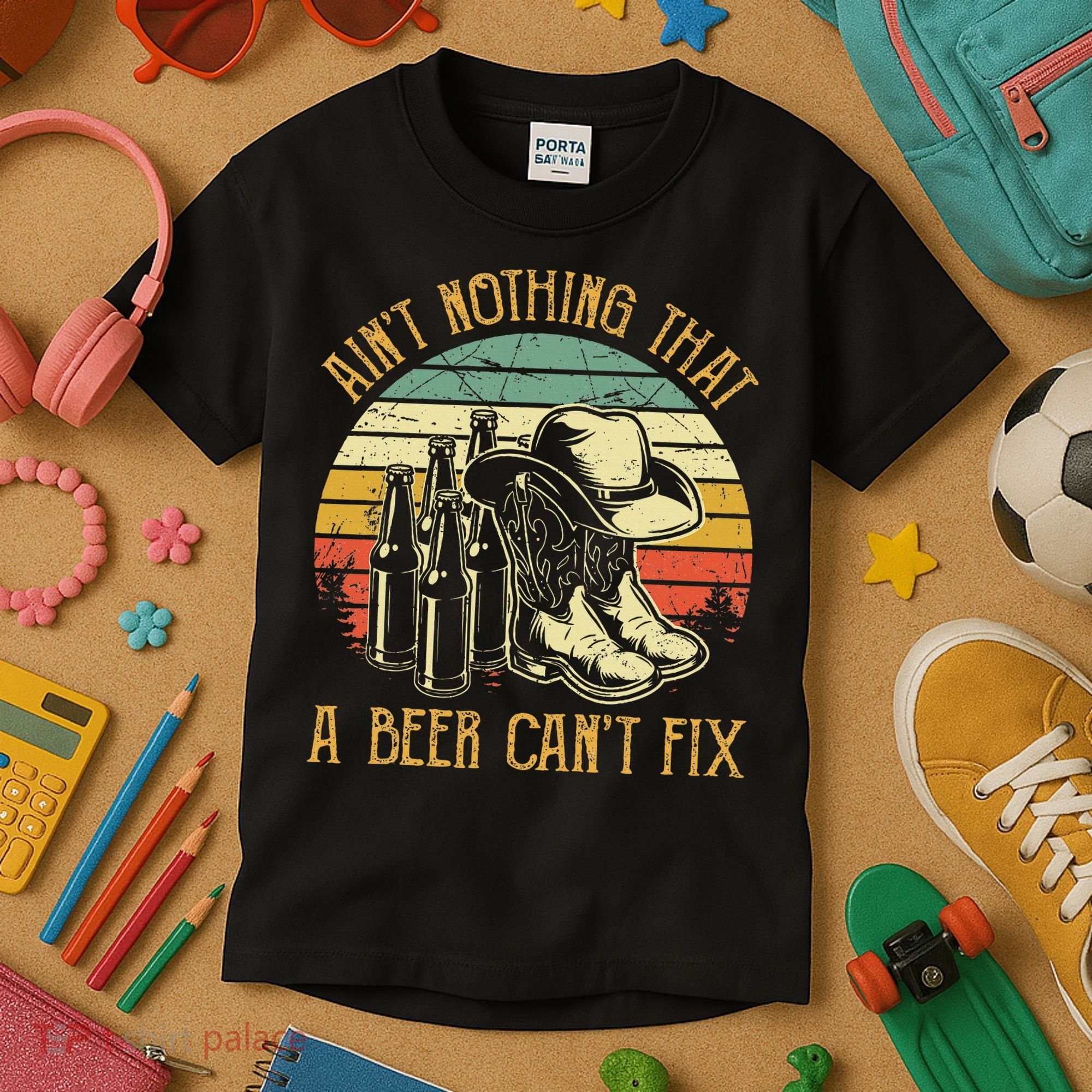 Aint Nothing That A Beer Cant Fix Country Music Kids T-Shirt