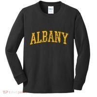 Albany Ny Throwback Kids Long Sleeve Shirt thumb 0