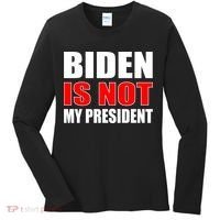 Anti Biden Is Not My President Women's Long Sleeve Shirt thumb 0