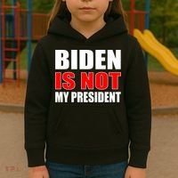 Anti Biden Is Not My President Kids Hoodie thumb 3