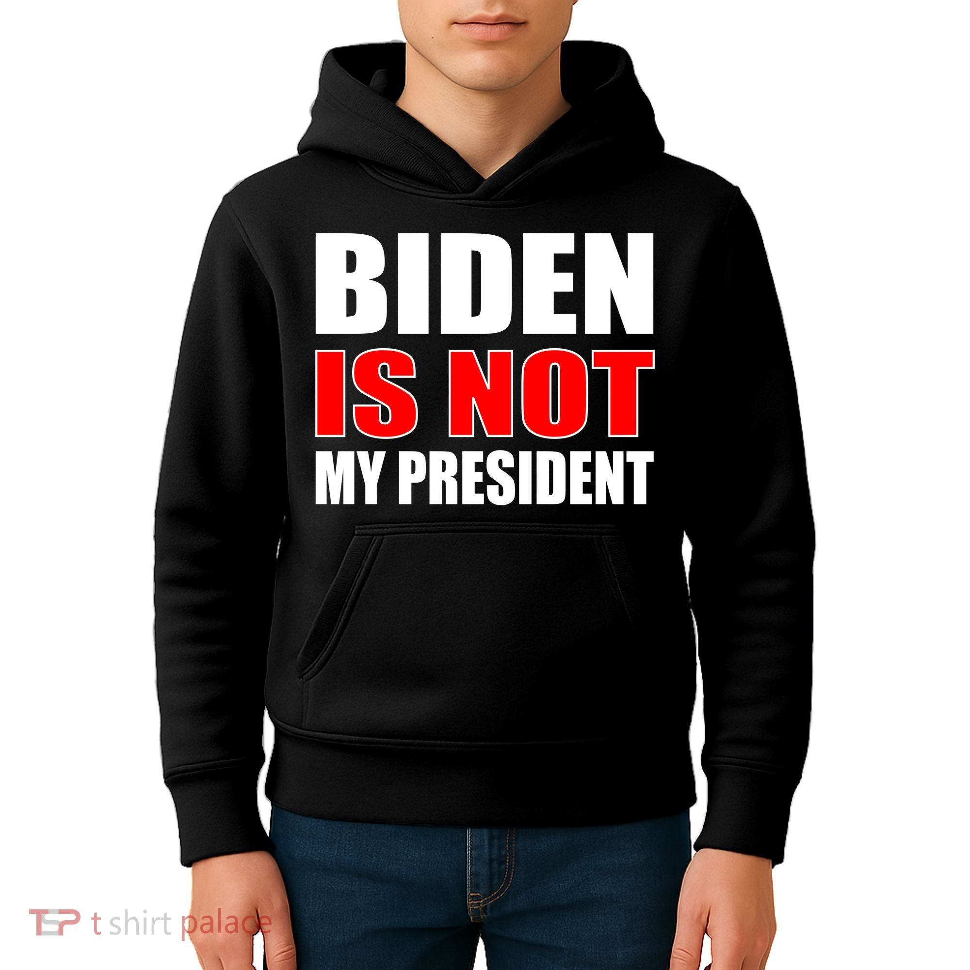 Anti Biden Is Not My President Kids Hoodie