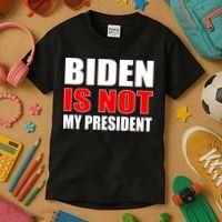 Anti Biden Is Not My President Kids T-Shirt thumb 3