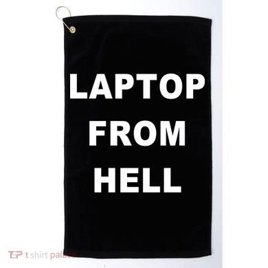 Anti Biden Pro Trump Laptop From Hell Golf Towel