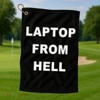 Anti Biden Pro Trump Laptop From Hell Golf Towel thumb 1