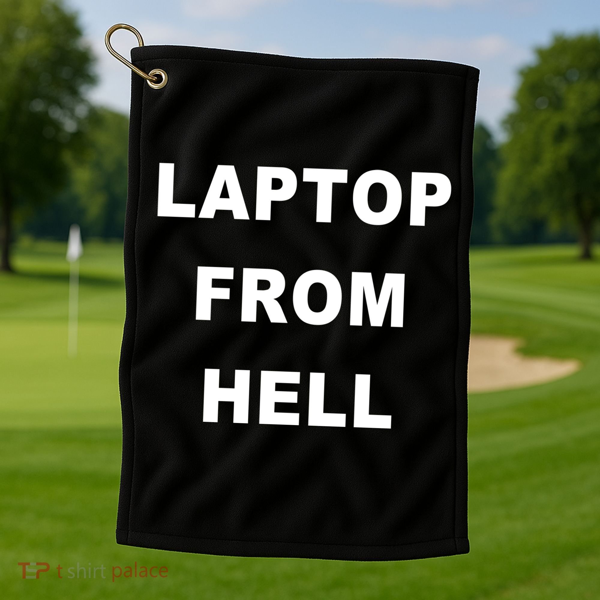 Anti Biden Pro Trump Laptop From Hell Golf Towel