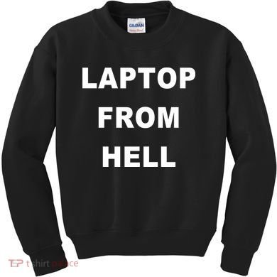 Anti Biden Pro Trump Laptop From Hell Kids Sweatshirt